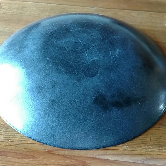 Brown Enamel 9" Bowl on Copper EUC - Picture 4 of 4